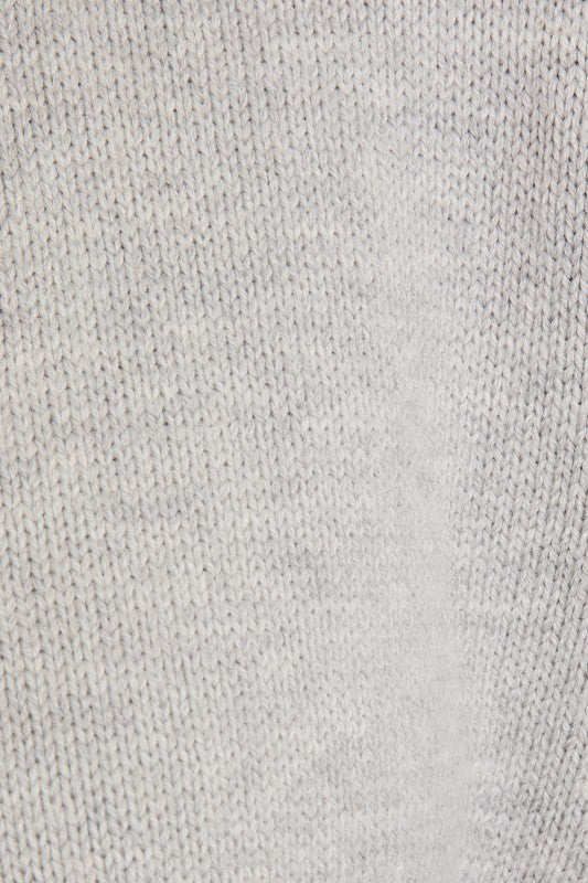Short Sleeve Cardigan Sweater- Heather Grey