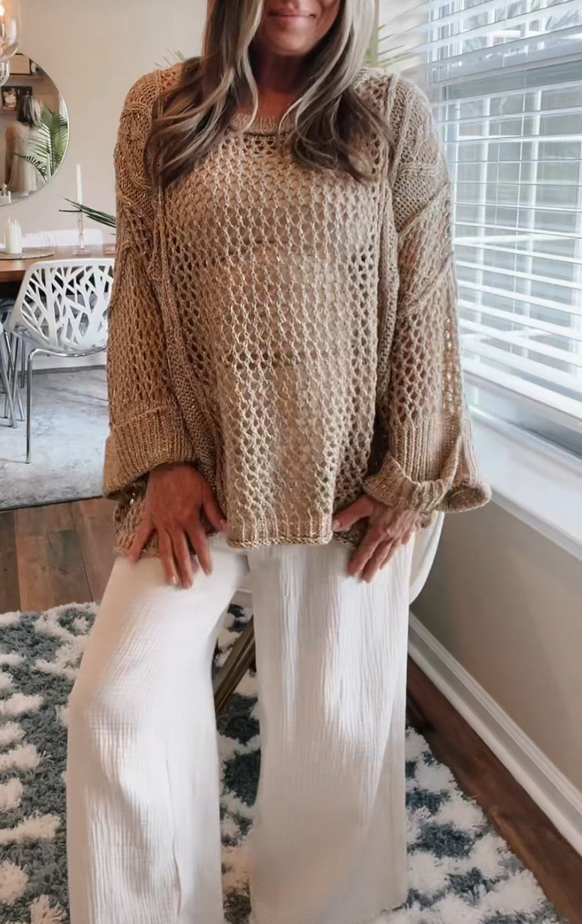 Contrast Knit Sweater
