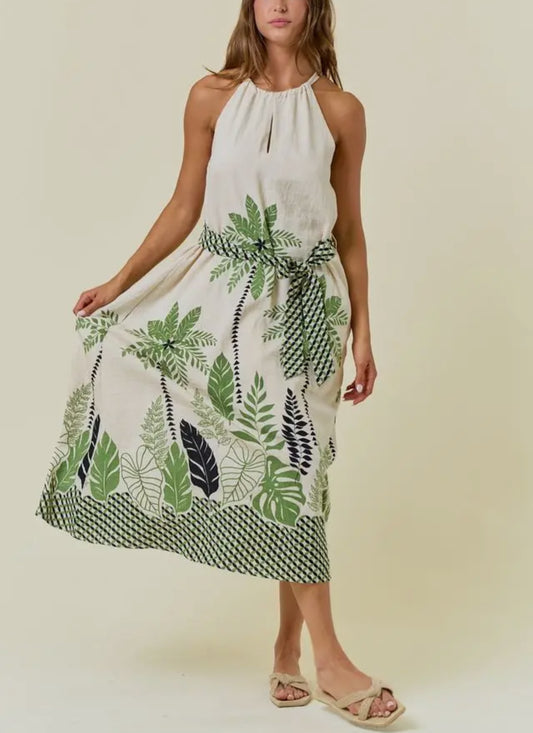Palm Tree Maxi Dress