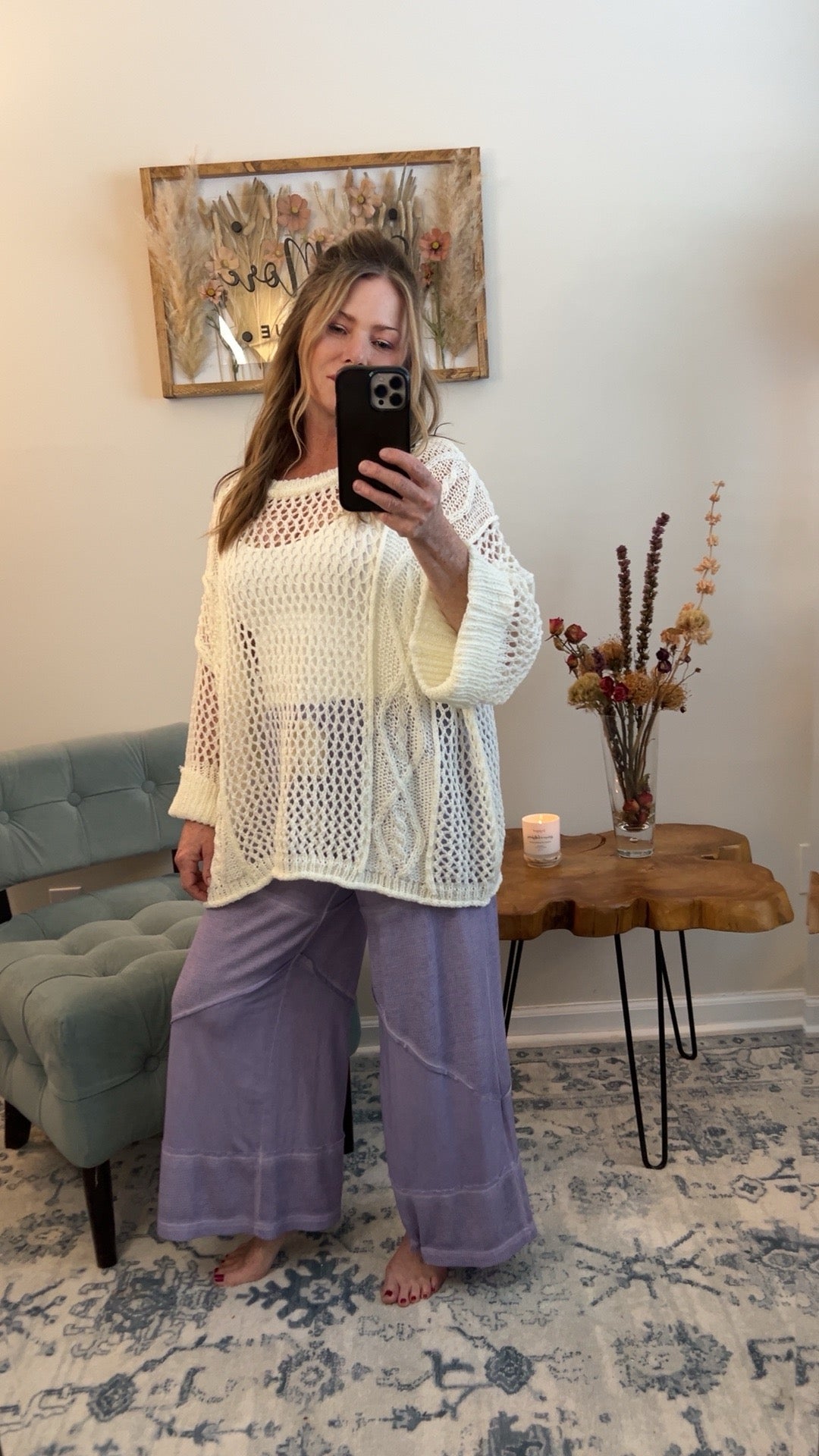 Contrast sales knit top