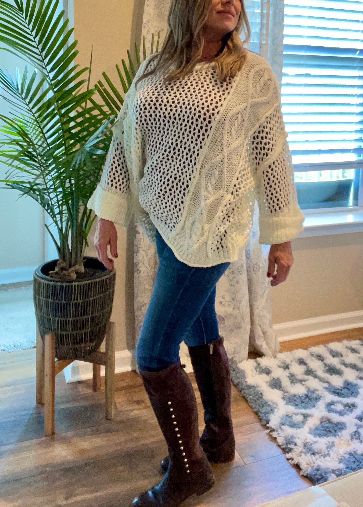 Contrast Knit Sweater