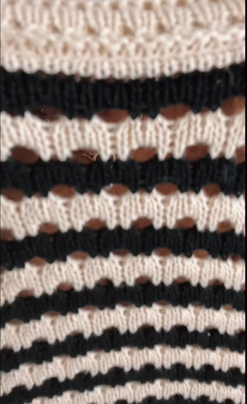 Striped Crochet Knit Tank Top