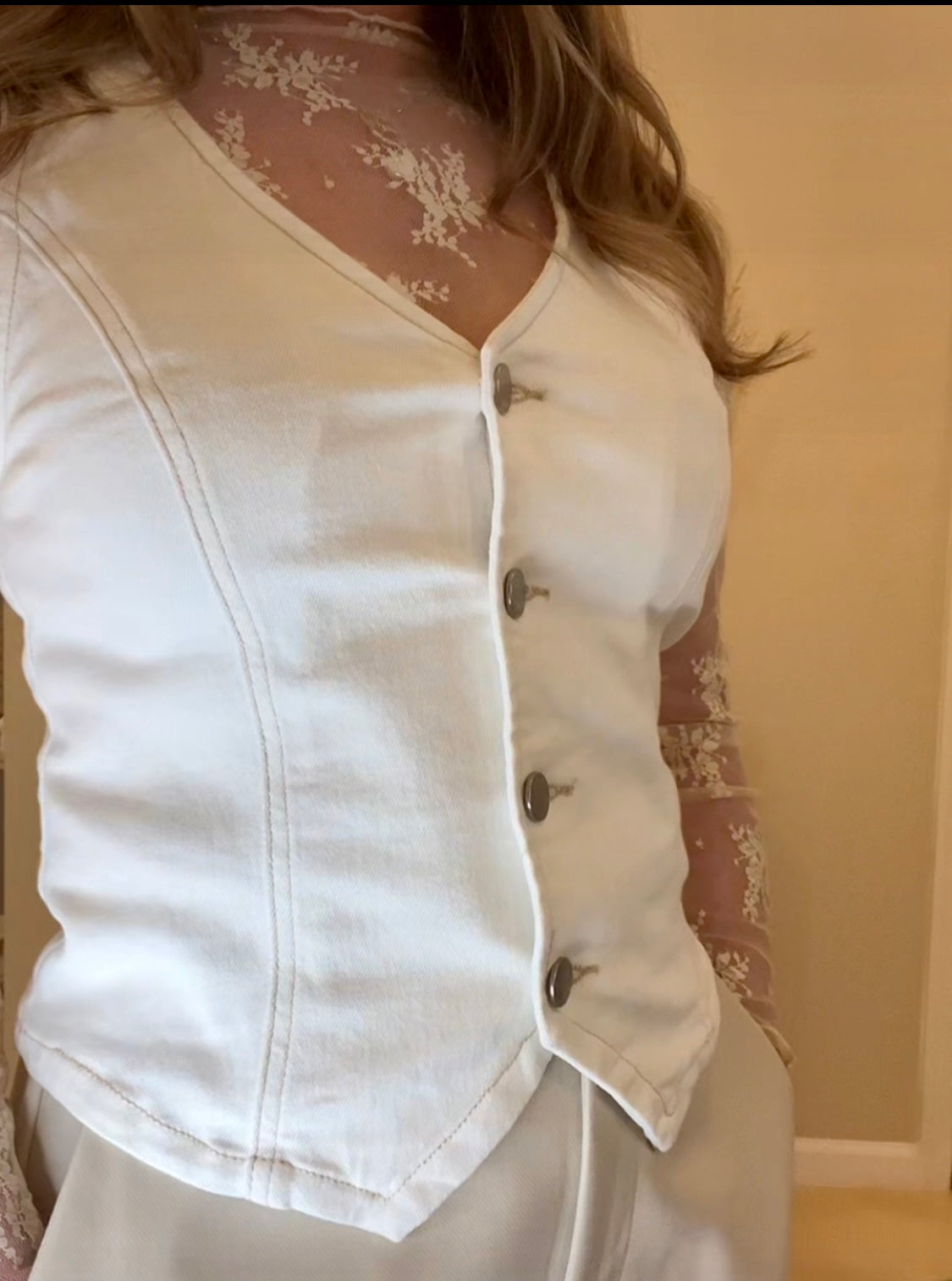 Sheer Lace Long Sleeve Top