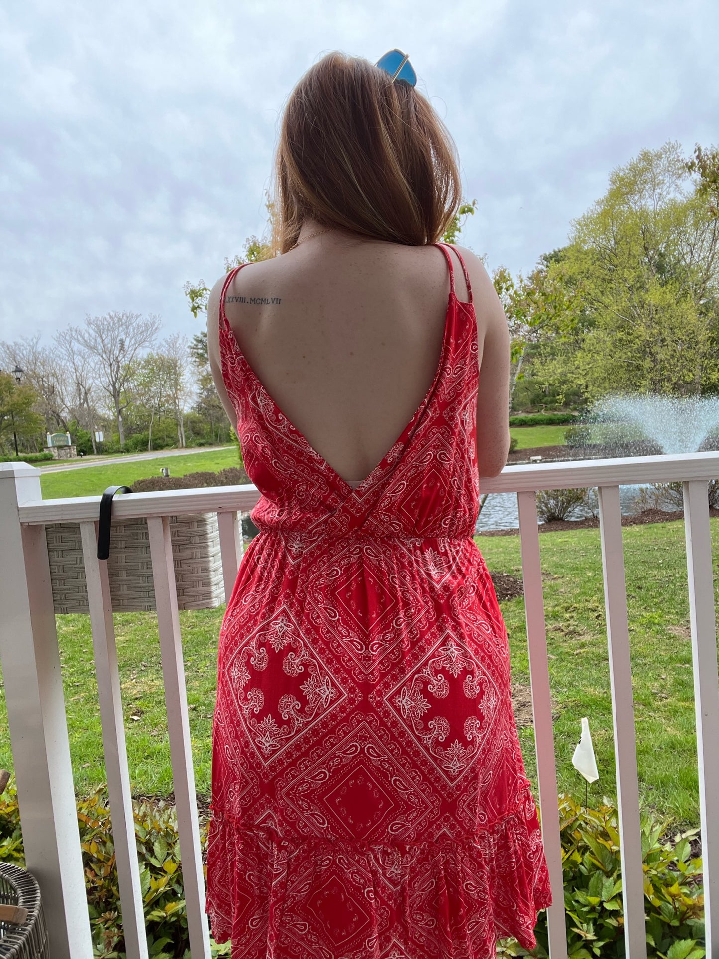 Floral Bandana Print Dress