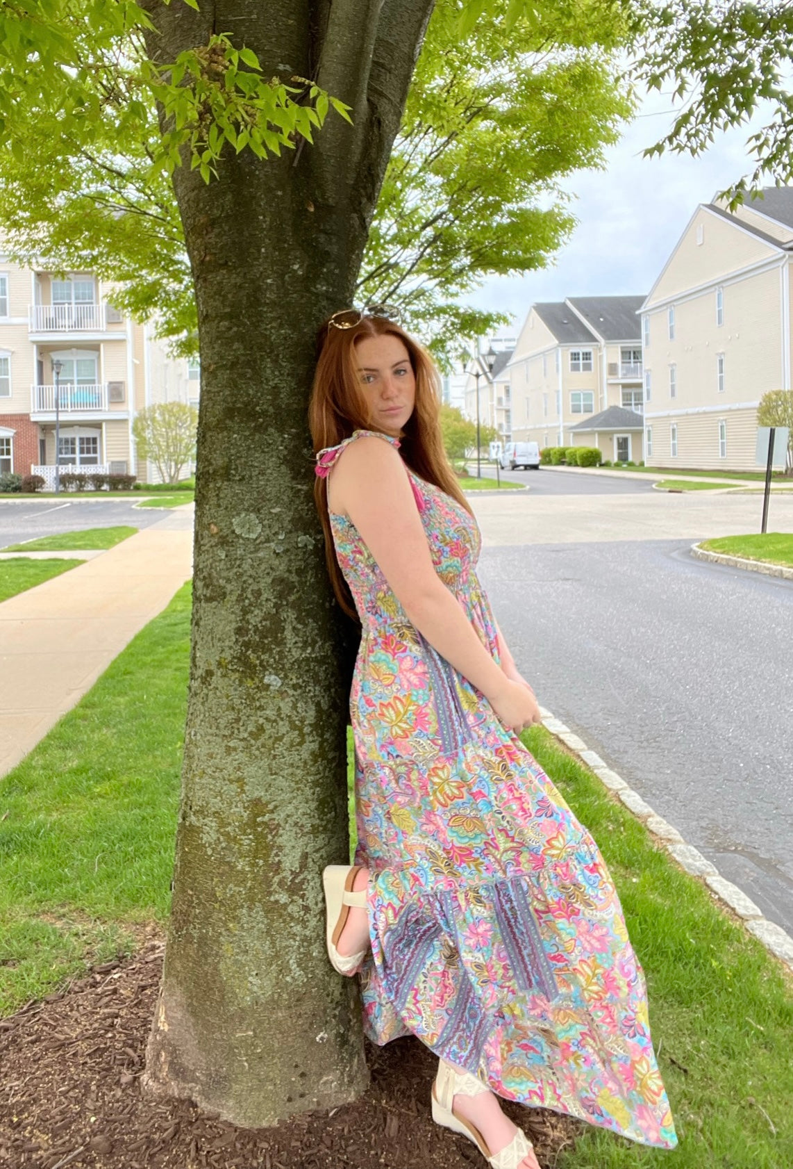 Smocked Floral Maxi Dress