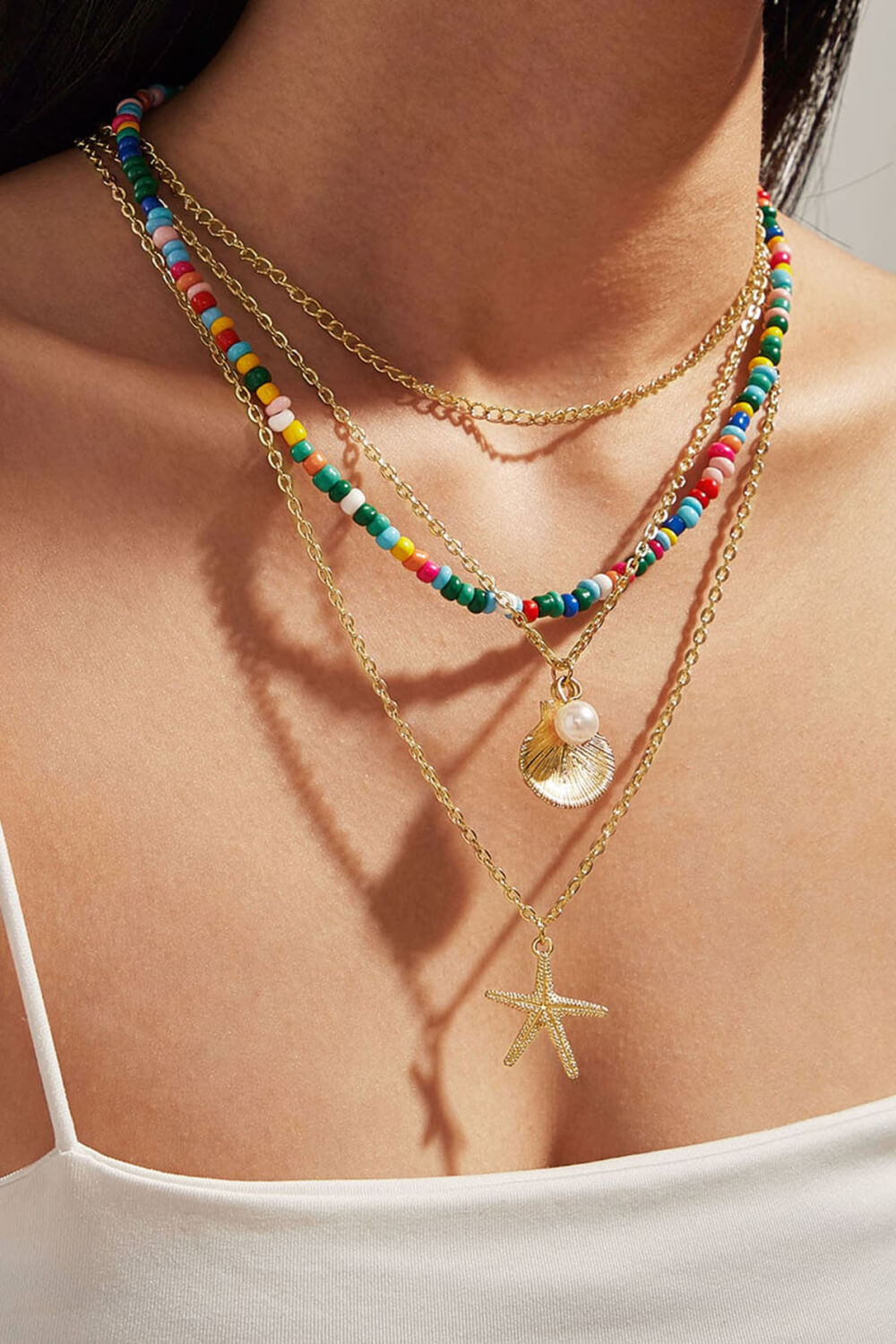 Ocean Shell/Starfish Necklace Set