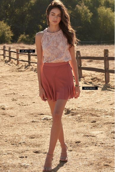 Ruffle Hem Mini Skirt