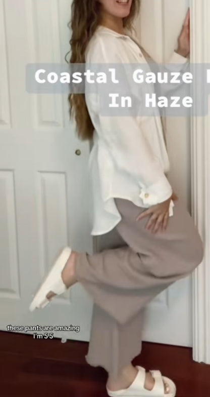 Coastal Cotton Gauze Pants