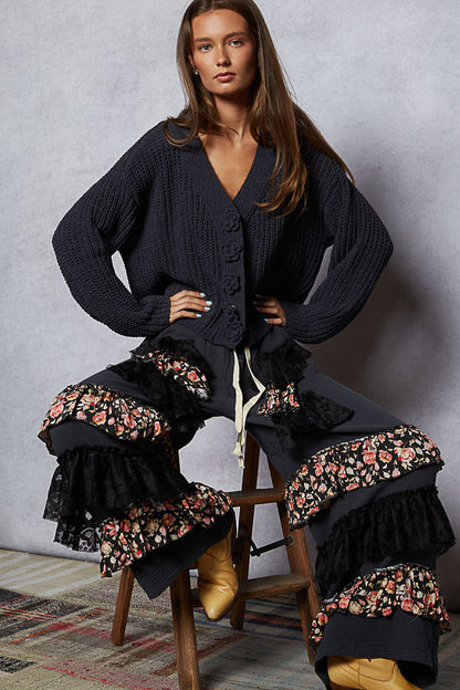 Crochet Button Down Cardigan