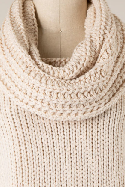Chunky Cowl Neck Sweater
