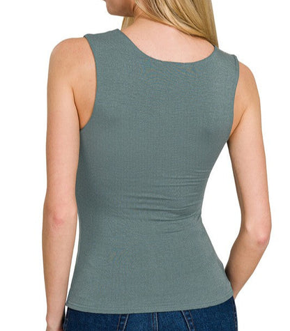 Square Neck Essential Seamless Tank Top