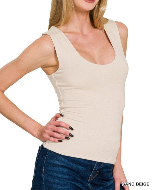 Square Neck Essential Seamless Tank Top