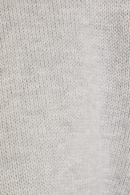 Short Sleeve Cardigan Sweater- Heather Grey