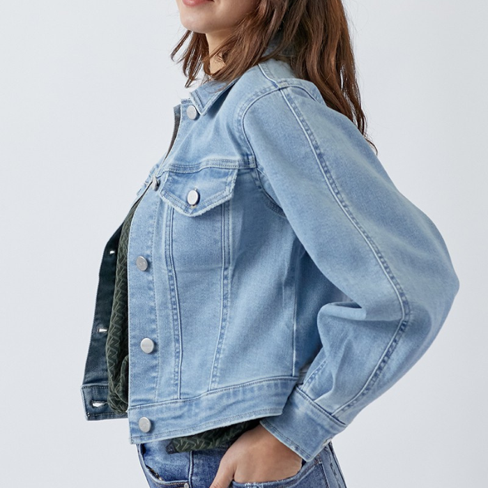 Balloon Sleeve Denim Jacket