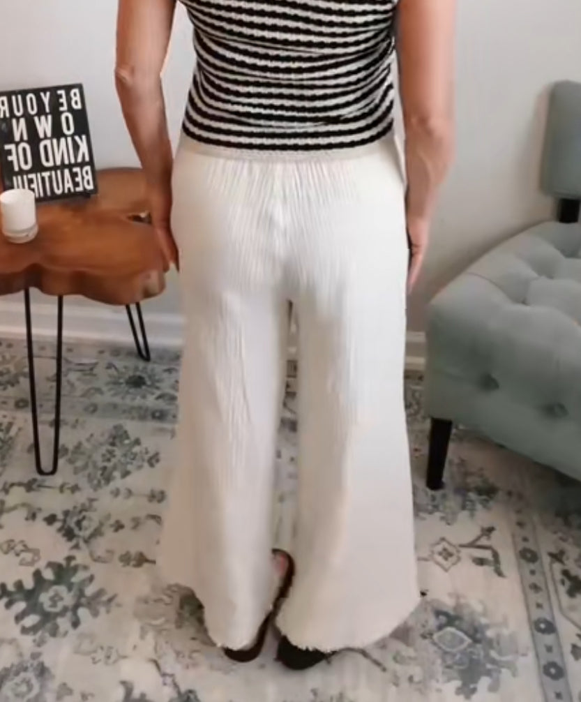 Coastal Cotton Gauze Pants