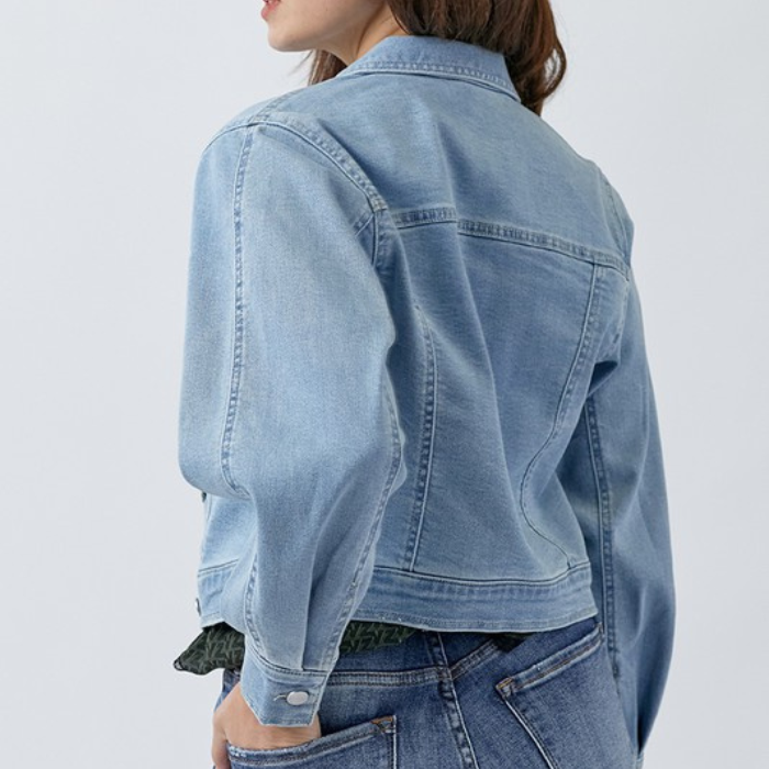 Balloon Sleeve Denim Jacket