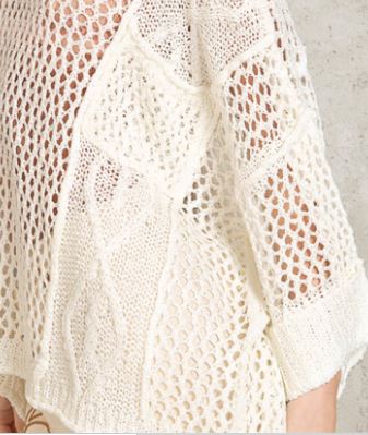 Contrast Knit Spring Sweater