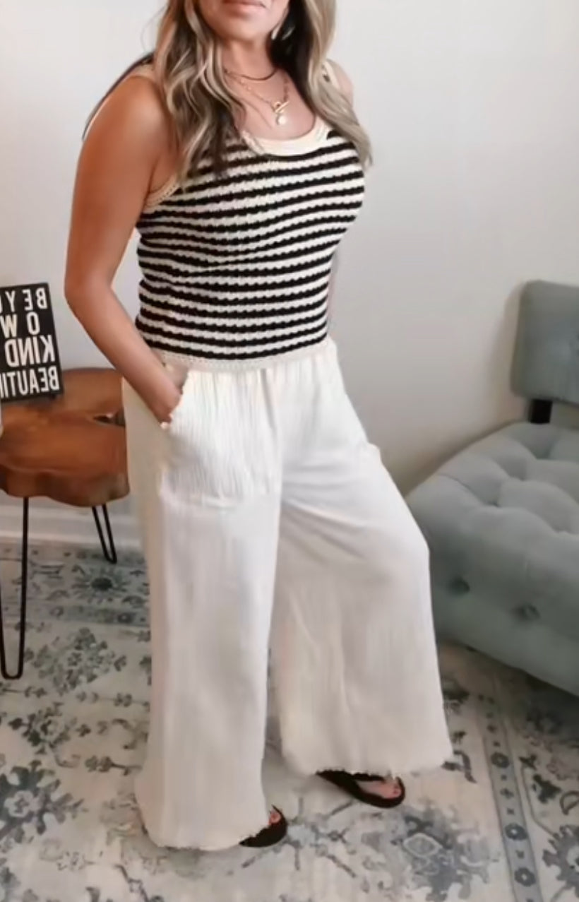 Coastal Cotton Gauze Pants