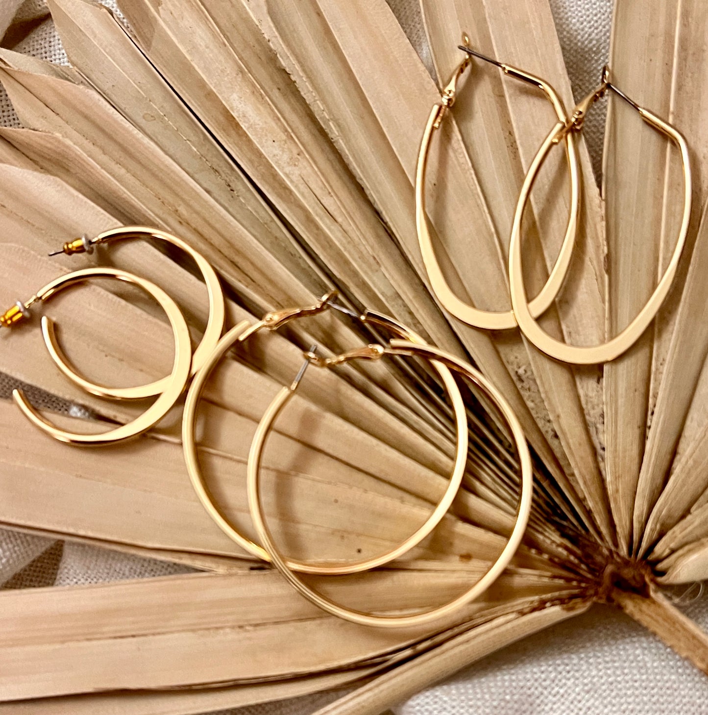 Gold Hoop Earring Set