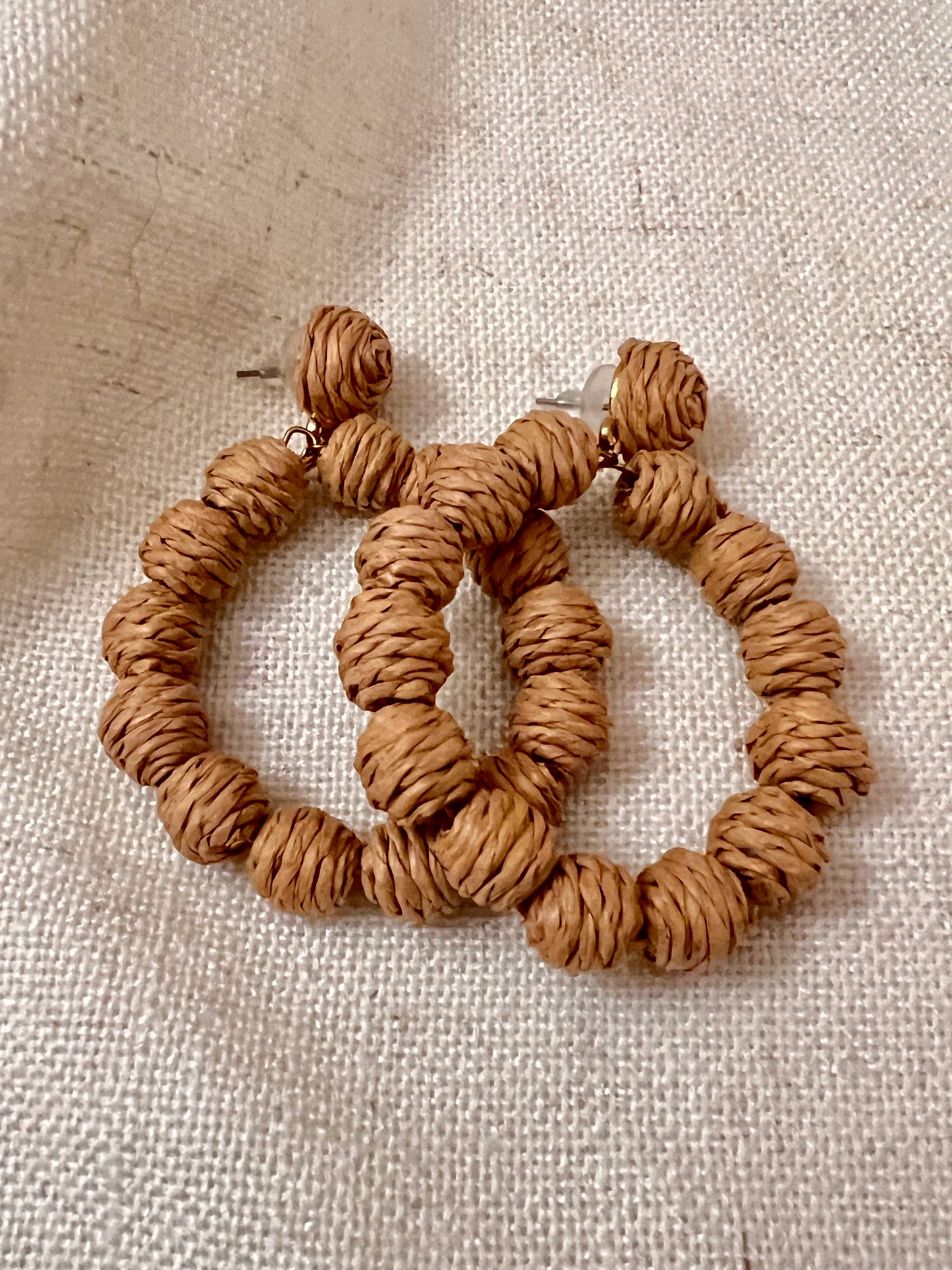 Rattan Hoop Earrings