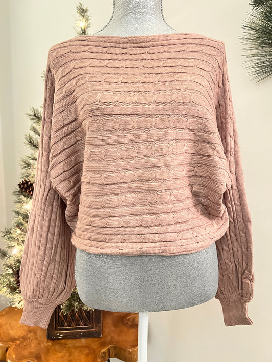 Braided Cable Knit Sweater