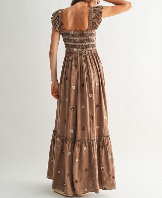 Floral Embroidered Maxi Dress