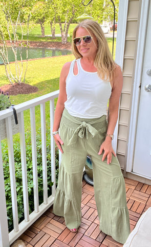 Cutout Ribbed Tank Top