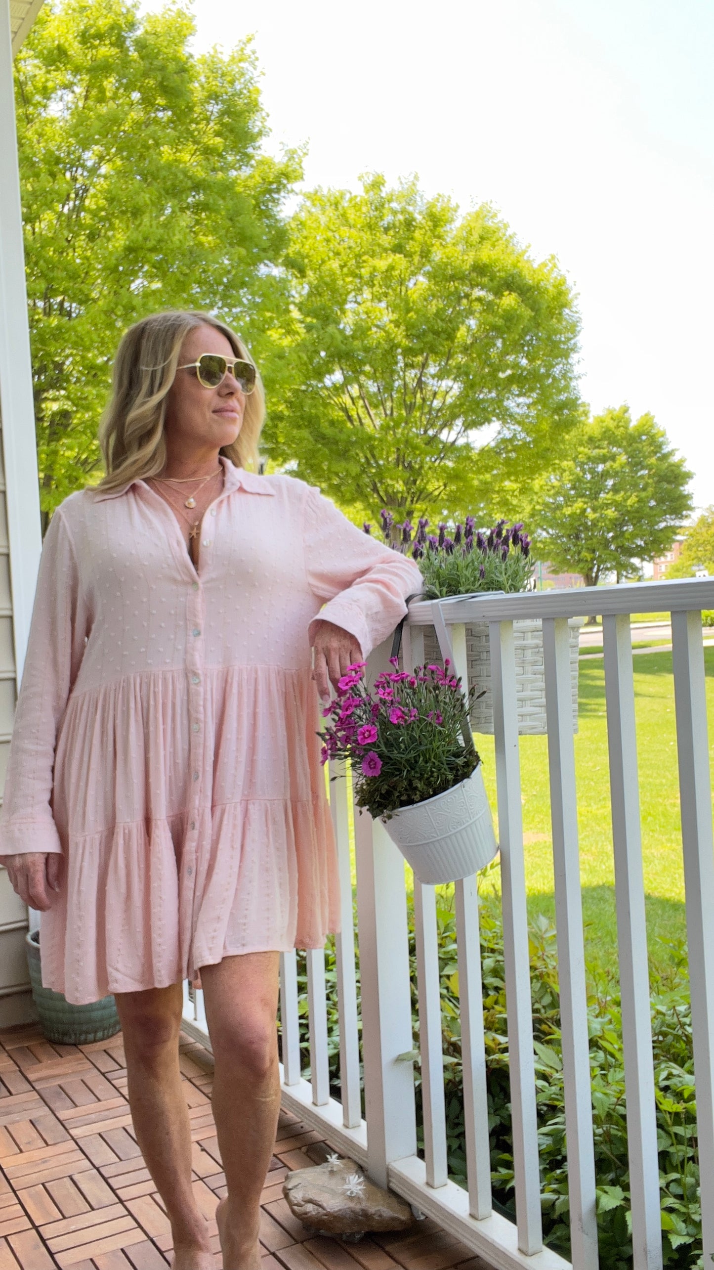 Tiered Shirt Dress