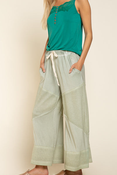 Contrast Knit Culottes