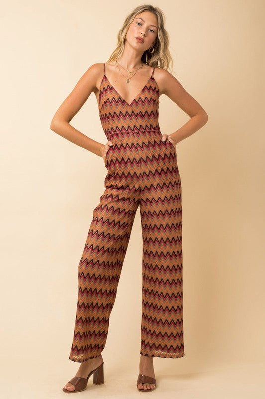 Crochet Chevron Jumpsuit