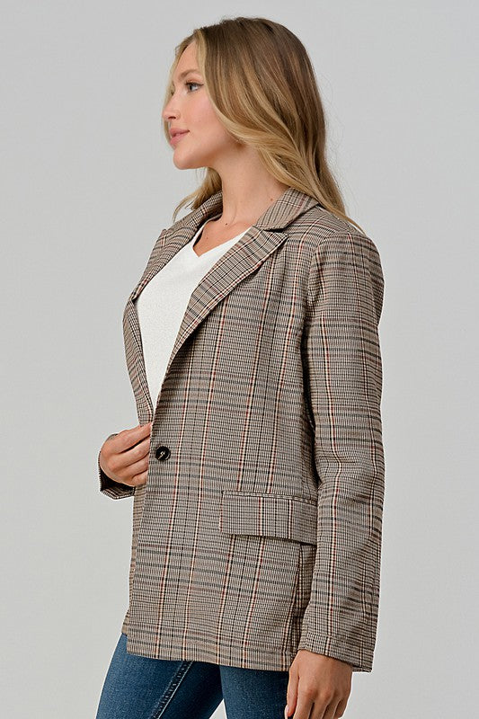 Classic Plaid Blazer