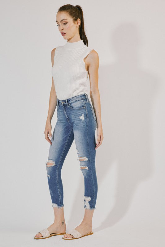 Distressed Ankle skinny Jeans