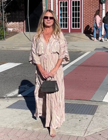 Kimono Sleeve Maxi Dress