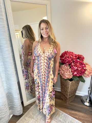 Open Back Halter Maxi dress