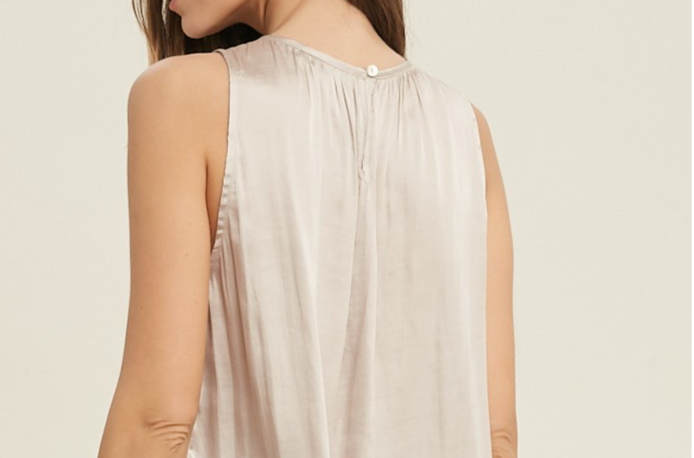 Satin Sleeveless Top