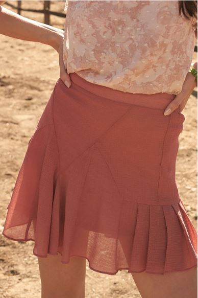 Ruffle Hem Mini Skirt