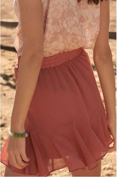 Ruffle Hem Mini Skirt